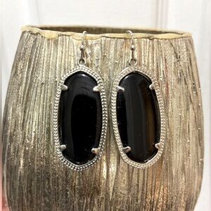 Kendra Scott Black & Silvertone Earrings